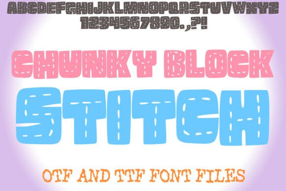 Chunky Block Stitch: A Handcrafted Typeface for Creative Expression