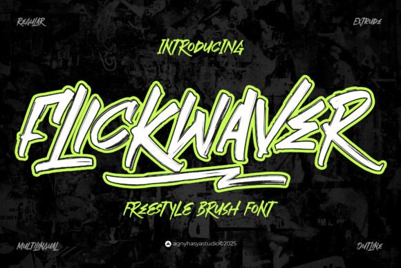 Flickwaver: A Bold Brush Font for Expressive Design