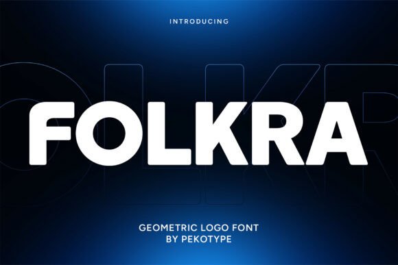 FOLKRA: A Modern Geometric Font for Every Designer