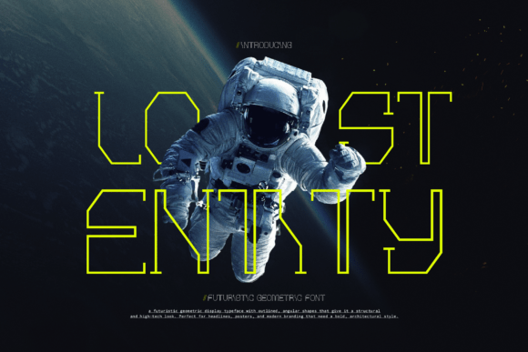 Lost Entity: A Futuristic Font for Modern Design Projects