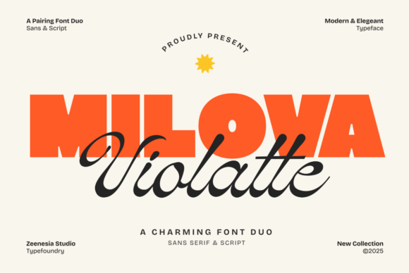 Milova Violatte – A Charming Font Duo for Modern Design Projects