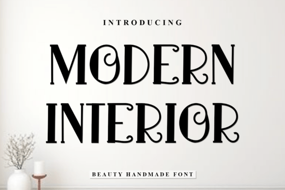 Modern Interior: A Festive Typeface for Holiday Designs